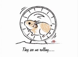 Нарисовать хомяка в колесе