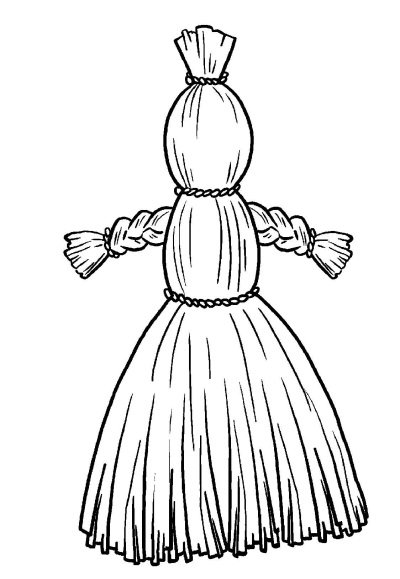 Соломенная кукла раскраска