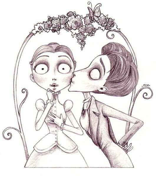 Тим бёртон скетчи труп невесты