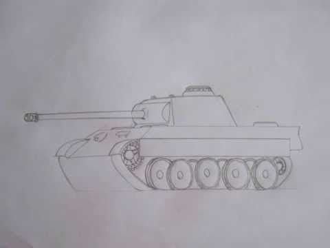 Танк рисунок карандашомпонтера