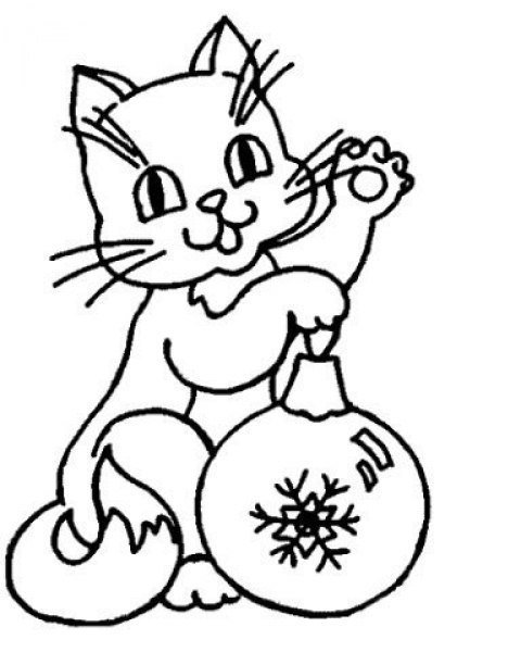 Новогодние котики рисуночки легкие