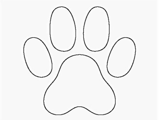 Лапка кошки трафарет