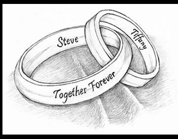 Тату обручальные кольца эскизы