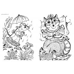 Раскраска к сказке о глупом мышонке Маршака для детей