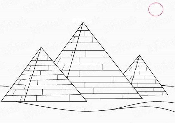 Пирамида карандашом