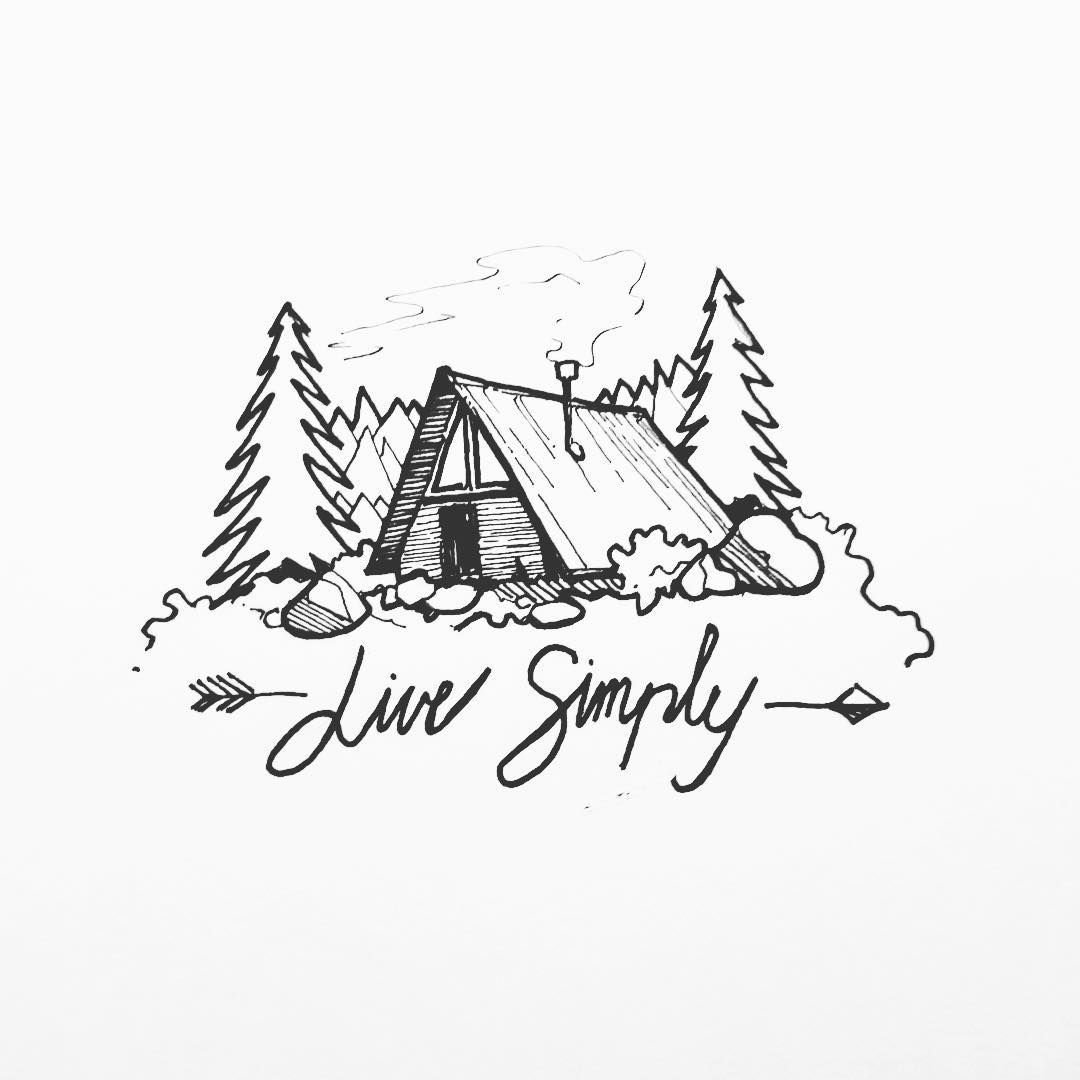 Логотип домик в горах