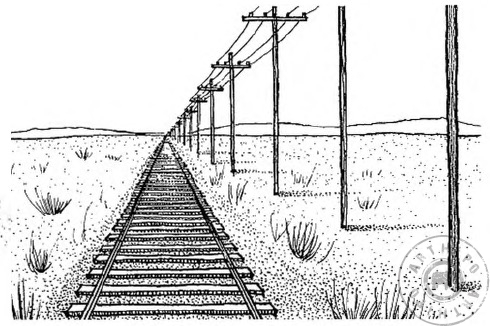 Железная дорога рисунок карандашом