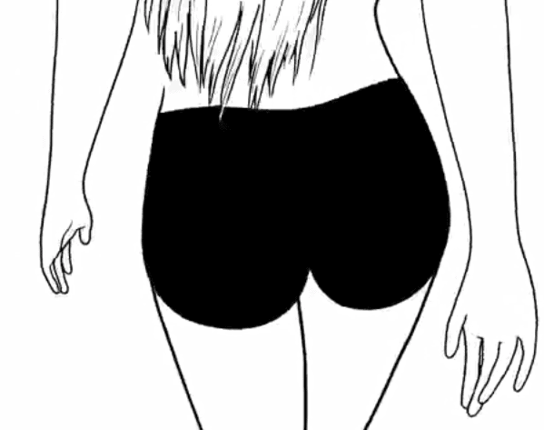 Попа рисунок