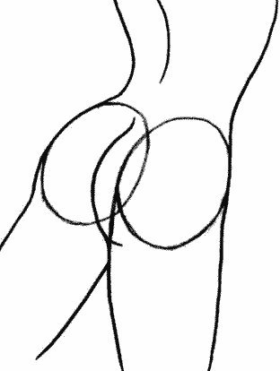 Рисунок попы