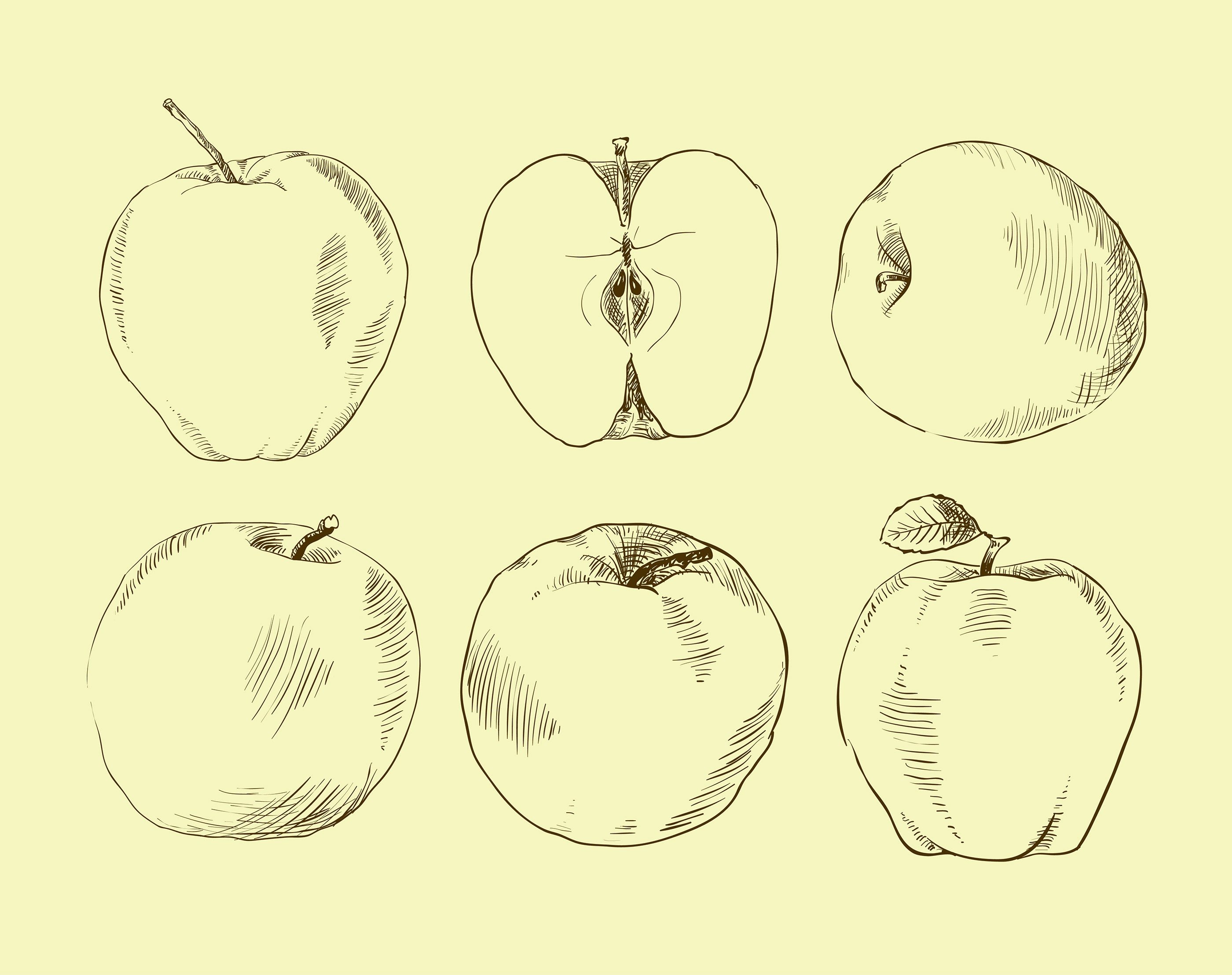 Яблоко с разных ракурсов