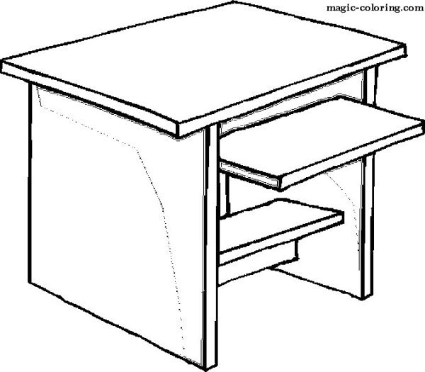 Парта раскраска для детей