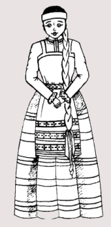 Чуваши национальный костюм раскраска