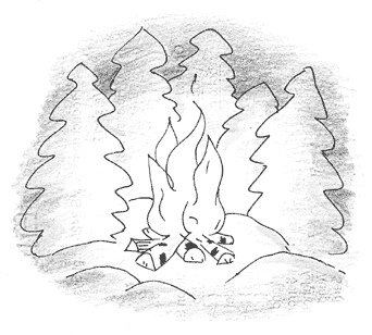 Лесной пожар раскраска