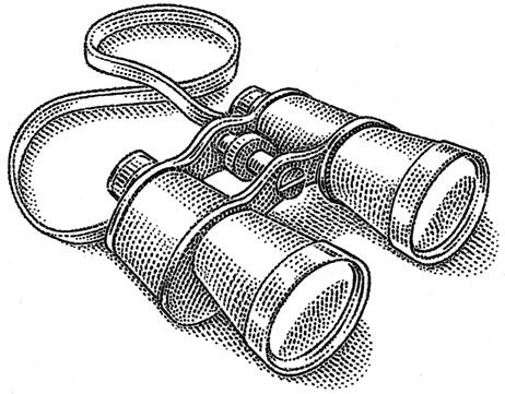 Бинокль схематично