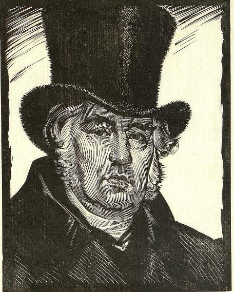 Крылов Иван Андреевич портрет карандашом