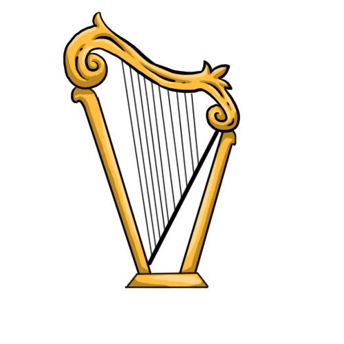 Раскраска гусли музыкальный инструмент для детей