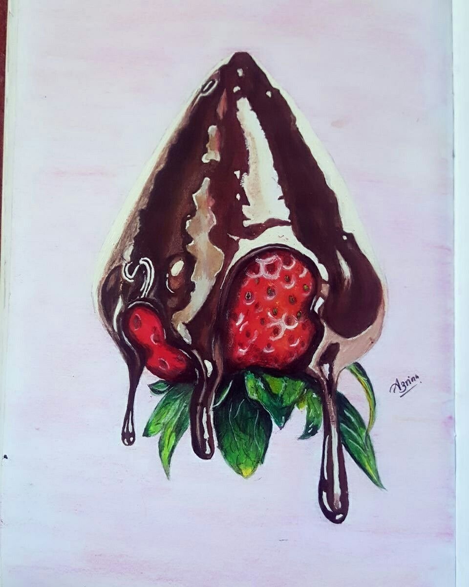 Шоколадка Акварельная иллюстрация
