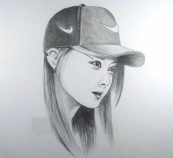 Картины для рисования карандашом девушки