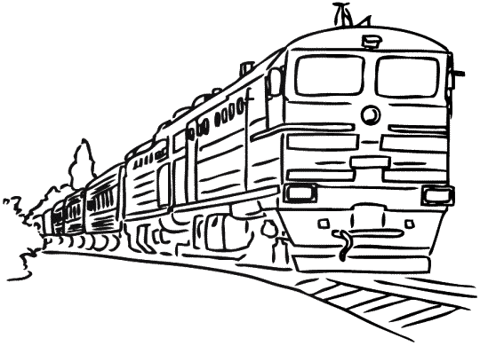 Поезд рисунок карандашом
