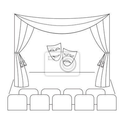 Театр рисунок легкий
