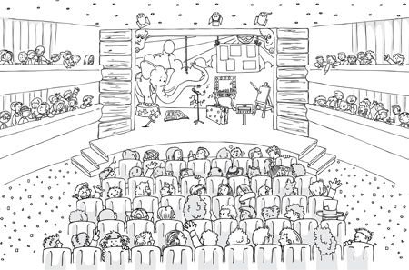 Театр раскраска для детей