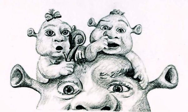 Шрек рисунок для детей