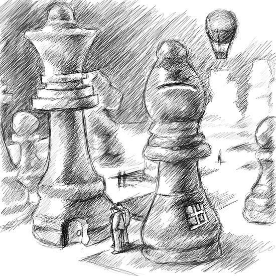 Шахматные фигуры рисунок карандашом