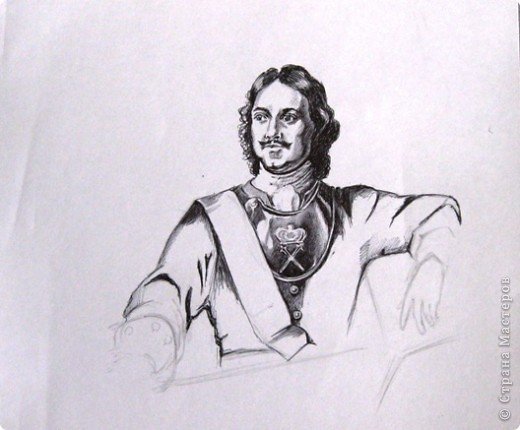 Портрет Петра 1 легко