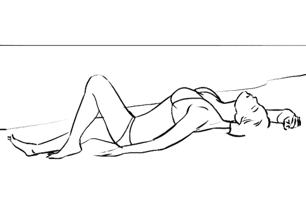 Женские позы лежа