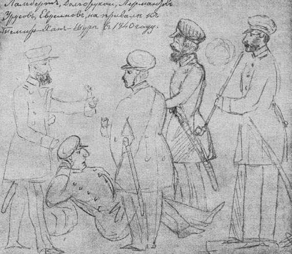 Михаил Юрьевич Лермонтов карандашом