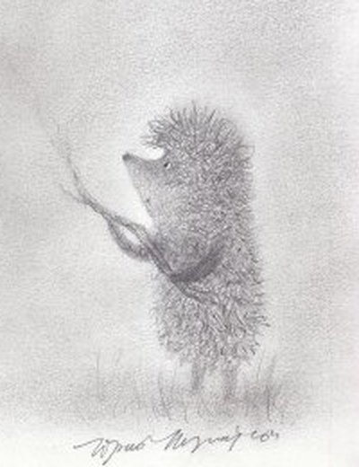 Ежик в тумане рисунок карандашом (50 фото)
