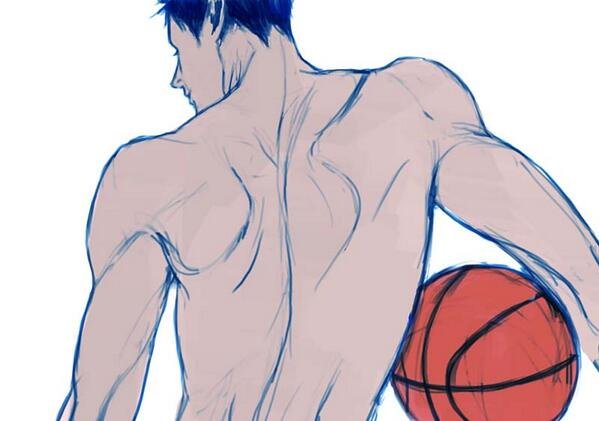 Баскетбол Куроко Аомине нарисовать