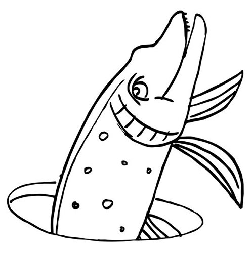 Щука шаблон