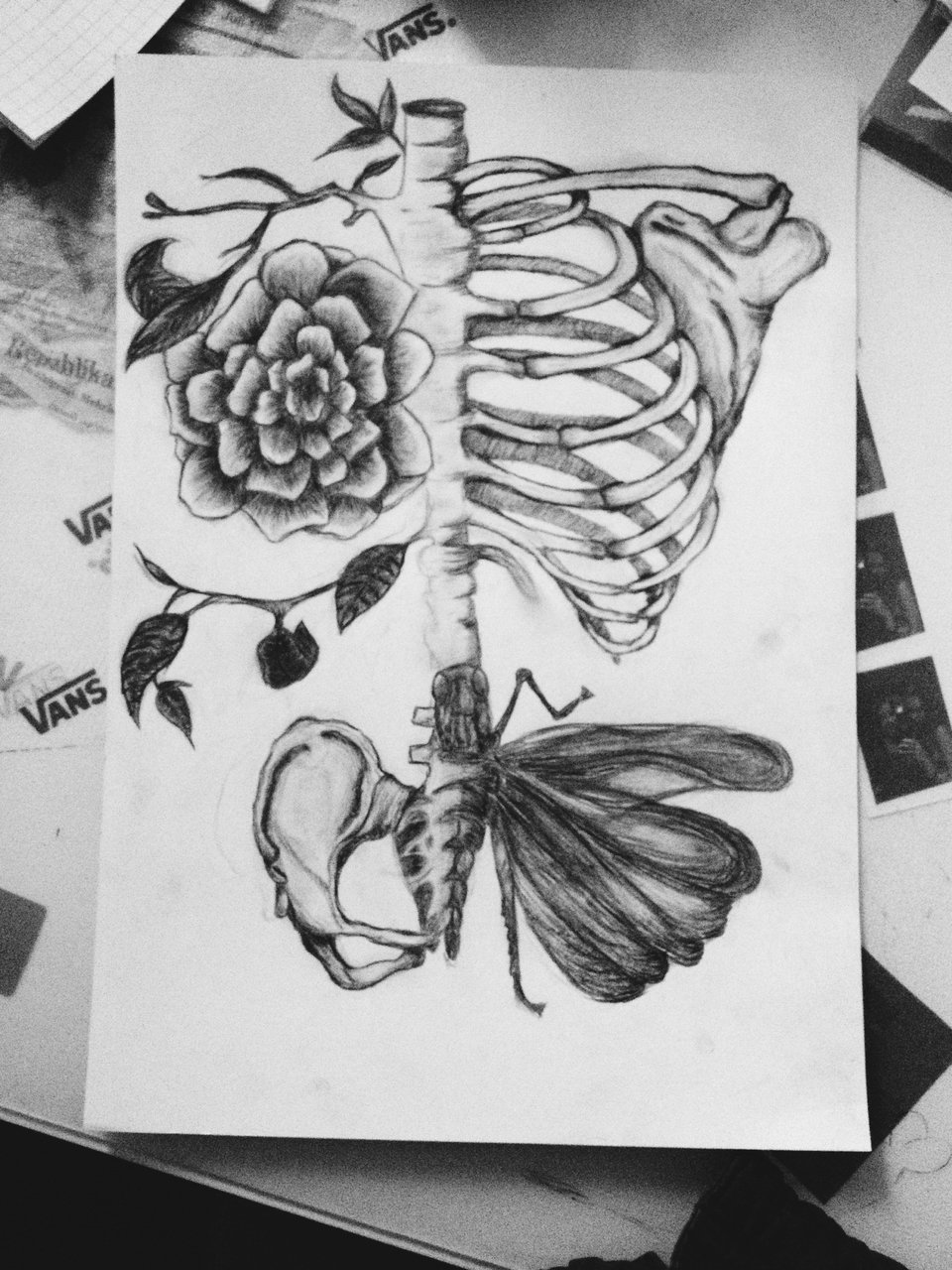 Бабочки в животе рисунок карандашом