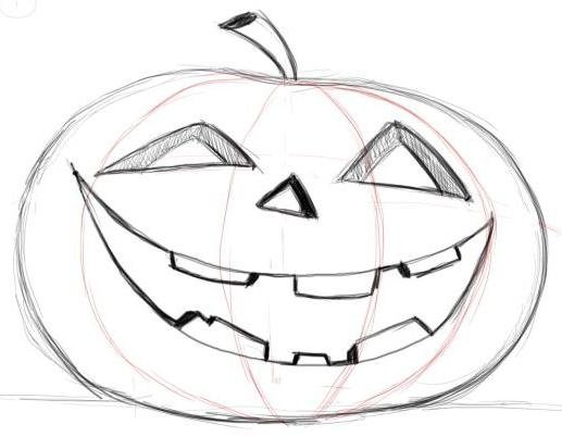 Рисунки для Хэллоуина карандашом