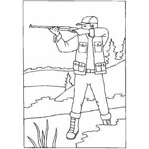 Раскраска охота на уток