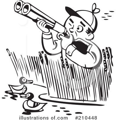 Охотник с ружьем карандашом