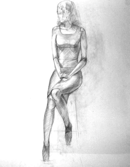 Эскиз модели со спины