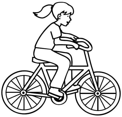 Мальчик на велосипеде раскраска для детей