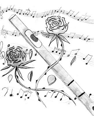 Дудка музыкальный инструмент раскраска