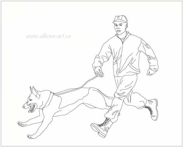 Солдат с собакой рисунок карандашом