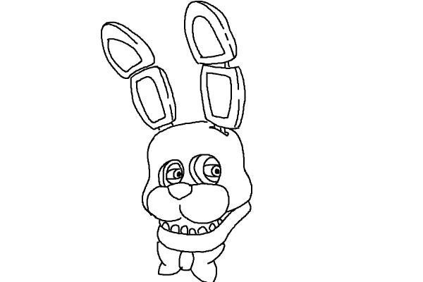 Маска Бони рисунок карандашом