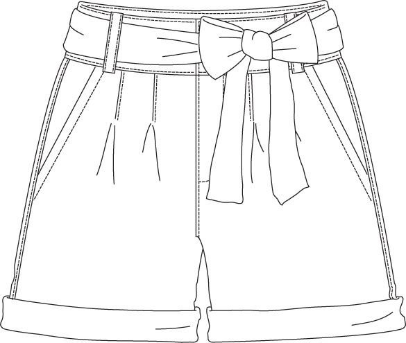 Шорты раскраска