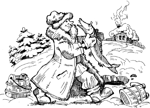 По щучьему велению раскраска