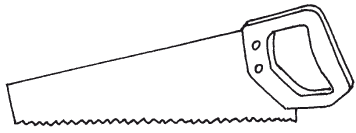 Инструмент ножовка раскраска