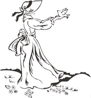 Барышня крестьянка раскраска