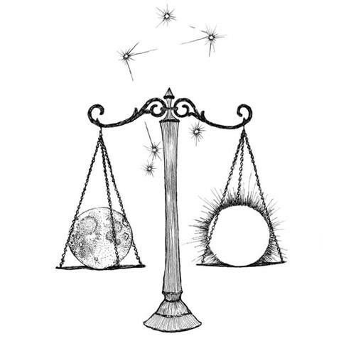 Раскраска знак зодиака весы