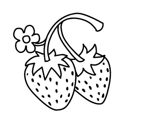 Клубничка раскраска для детей