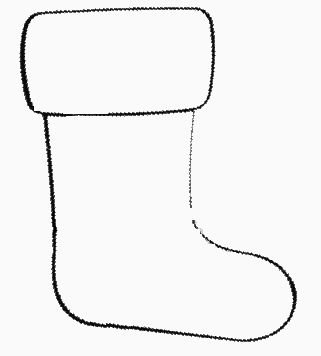 Трафарет валенки для детей