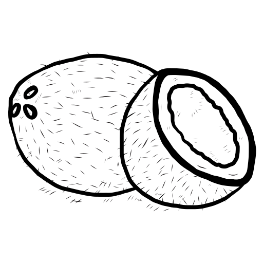 Кокос раскраска для детей